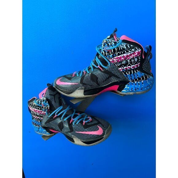 2015 Nike LEBRON 12 EP '23 CHROMOSOMES' High Top Sneakers 707781-006 Size 8.5 - Picture 2 of 7